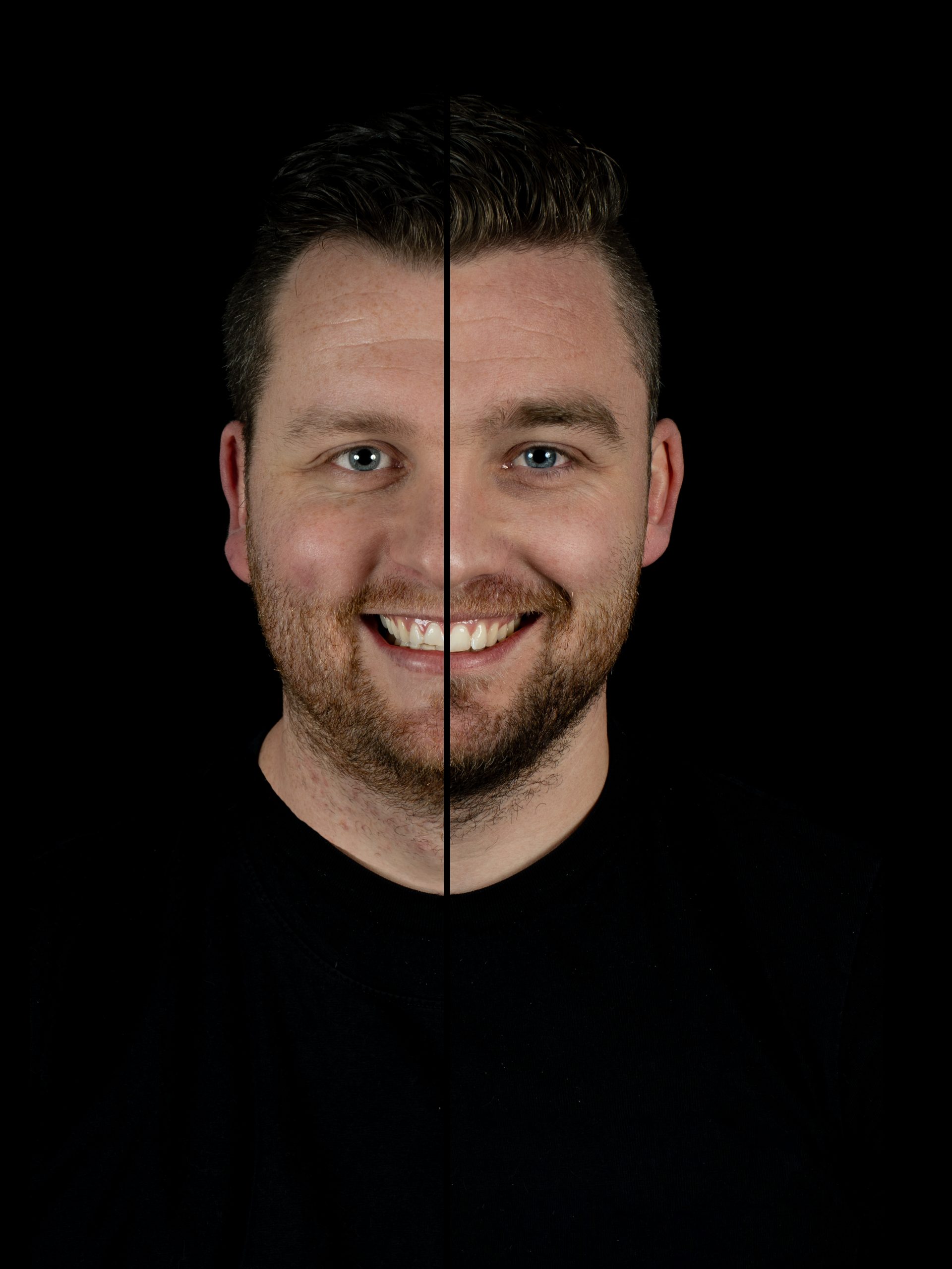 2-in-1 portret van twee broers, gemaakt in de fotostudio in Culemborg